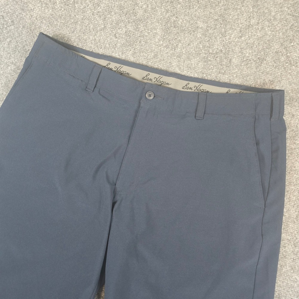 Ben‎ Hogan Mens Shorts Size 38 Flat Front Performance Golf Casual Blue
